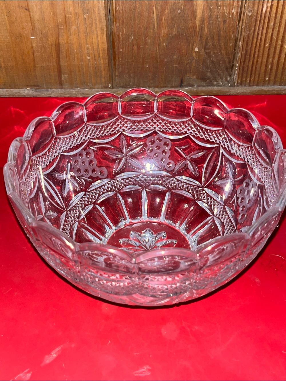 Large Heavy Lead Crystal Handcut Imperlux Bowl 8/1/2" Diameter